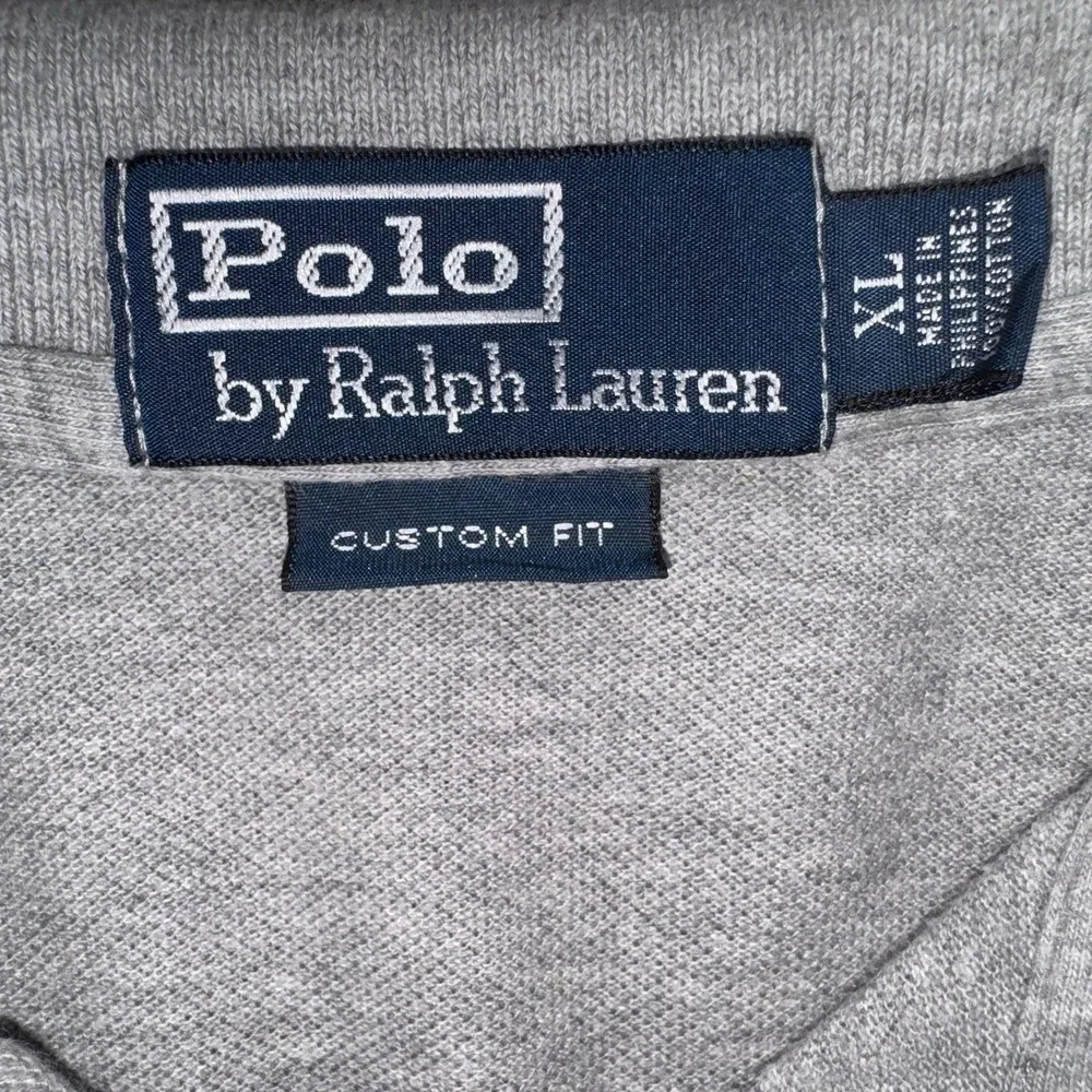 Vintage Polo Ralph Lauren Men's Grey Shirt Size XL Custom Fit